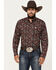 Image #1 - Cinch Men's Paisley Print Long Sleeve Button-Down Western Shirt, Black, hi-res