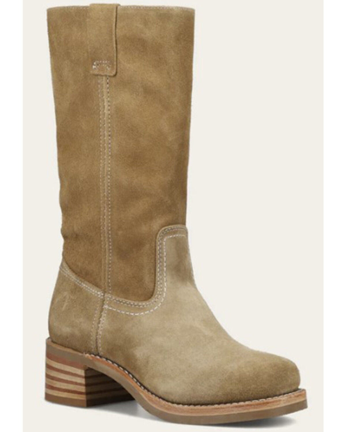 Image #1 - Frye Women's Campus 12R Suede Fashion Boots - Round Toe, Tan, hi-res