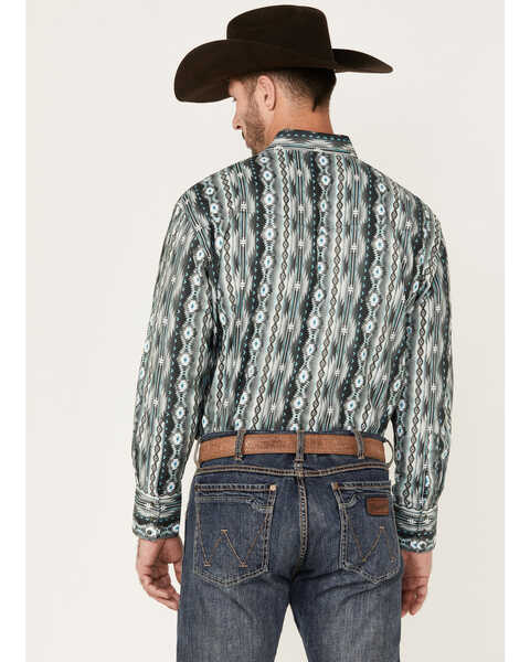Wrangler Men's Checotah Long Sleeve Western Pearl Snap Shirt