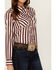 Image #4 - Wrangler Retro Women's Striped Long Sleeve Snap Western Shirt, , hi-res