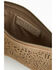 Image #3 - Shyanne Women's Avenly Floral Perforated Suede Wristlet Clutch, Tan, hi-res