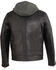 Image #2 - Milwaukee Leather Men's Zipper Front Leather Jacket w/ Removable Hood - Big - 3X, Black, hi-res