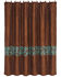 Image #1 - HiEnd Accents Brown Wyatt Scroll Shower Curtain , Brown, hi-res