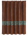 Image #1 - HiEnd Accents Brown Wyatt Scroll Shower Curtain, Brown, hi-res