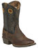 Image #1 - Ariat Boys' Roughstock Western Boots - Square Toe, Brown, hi-res