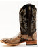 Cody James Men's Exotic Python Western Boots - Broad Square Toe , Dark Brown, hi-res