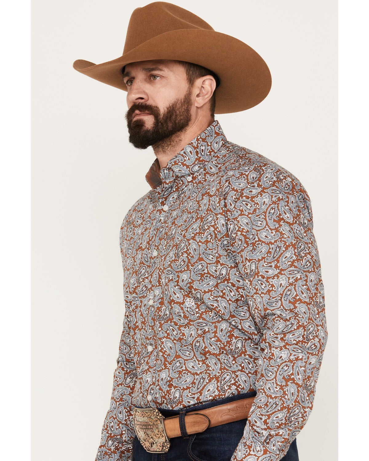 Roper - Mens Long Sleeve Shirt Amarillo Forest Western main image 1