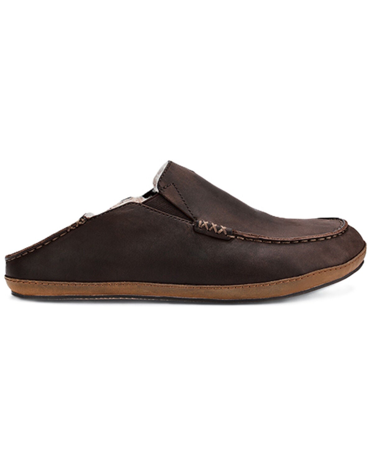 Image #3 - OluKai Men's Moloā Slippers, Dark Brown, hi-res