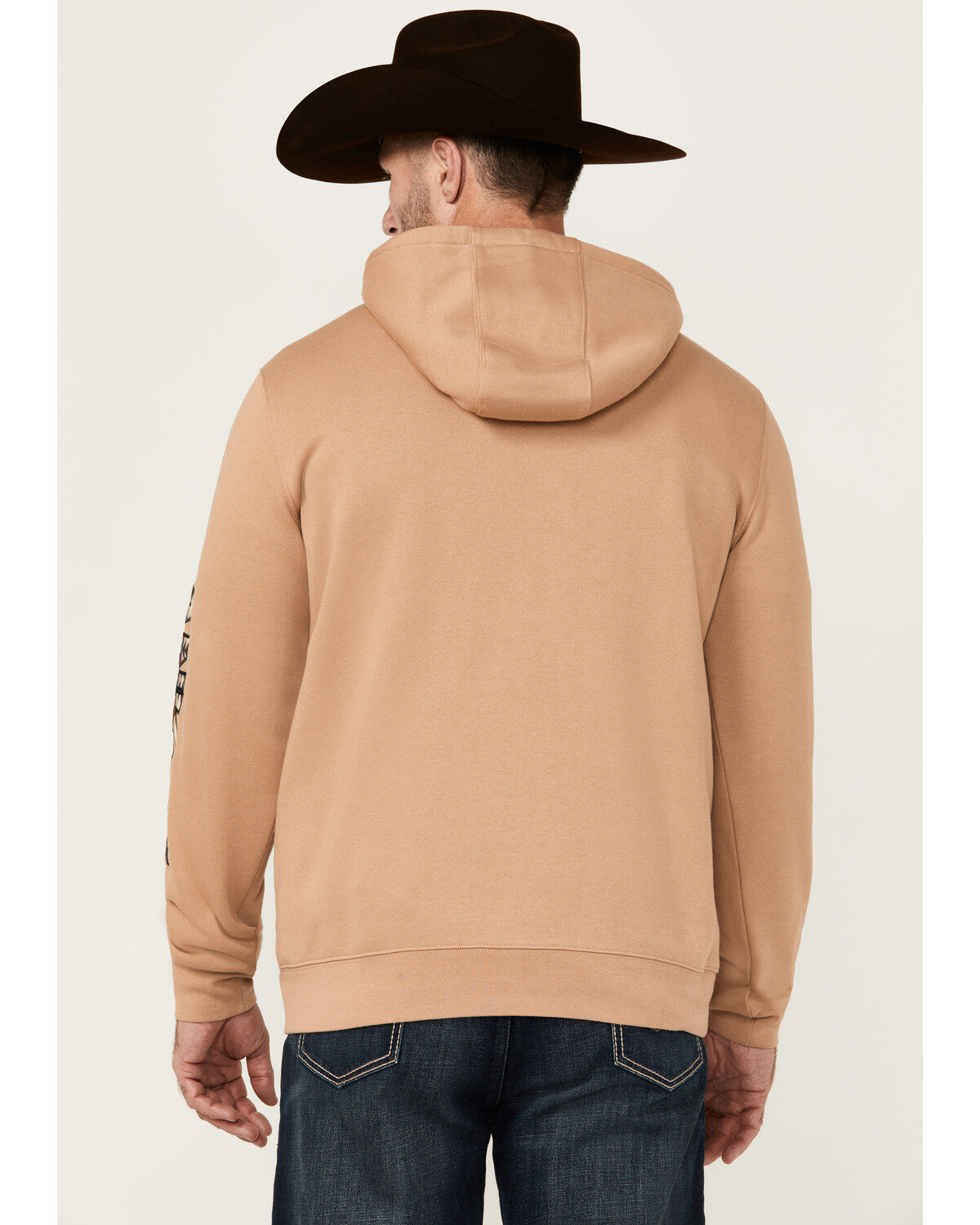 Image #4 - RANK 45® Men's Logo Southwestern Print Hooded Sweatshirt, Tan, hi-res