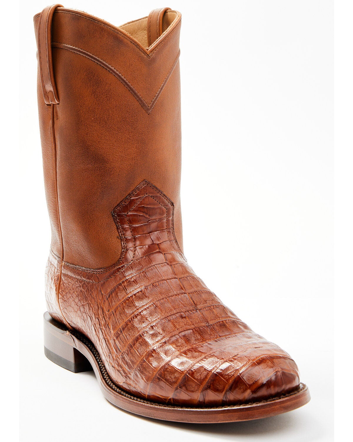 Cody James Black 1978&reg; Men's Carmen Exotic Caiman Belly Roper Boots - Round Toe, Cognac, hi-res