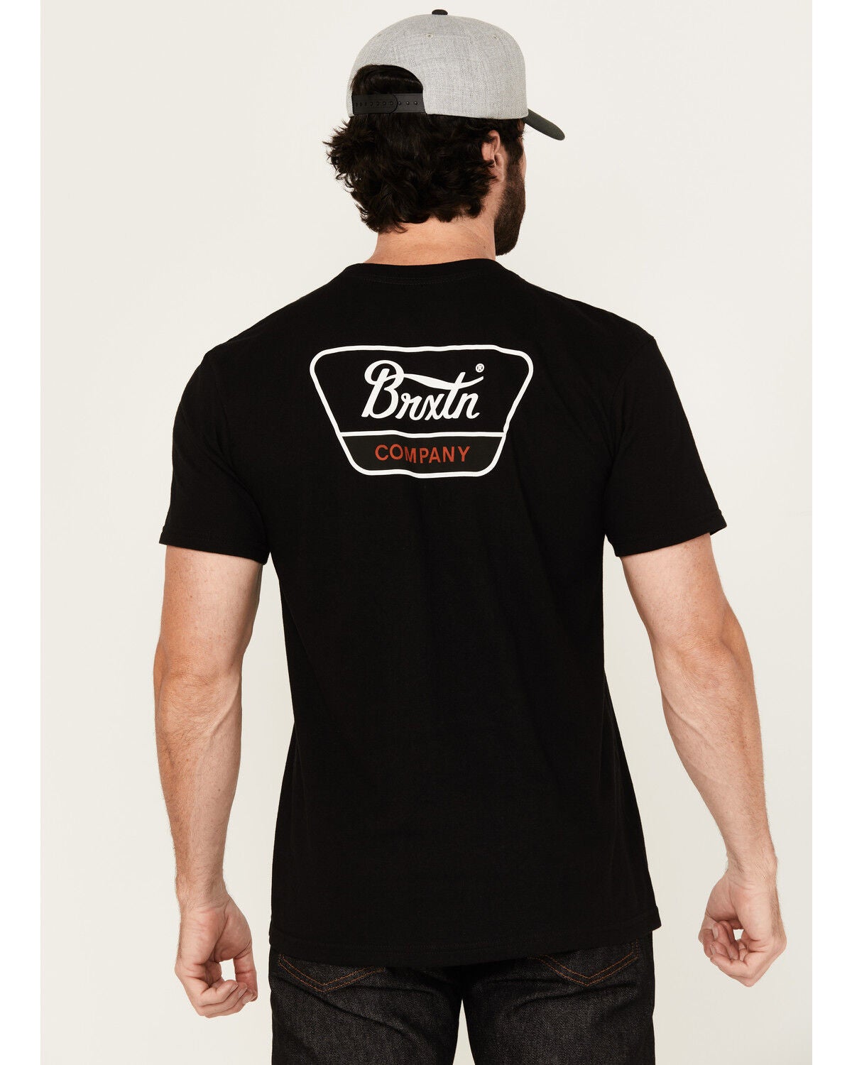 Brixton Men's Linwood Logo Short Sleeve Graphic T-Shirt, Black, hi-res