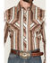Image #3 - Rock & Roll Denim Men's Striped Long Sleeve Snap Stretch Western Shirt, Brown, hi-res