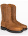 Image #2 - Cody James® Men's Broad Square Composite Toe Western Work Boots, Brown, hi-res