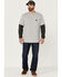 Hawx Men's Layered Pocket Light Gray Long Sleeve Work T-Shirt , Light Grey, hi-res