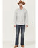 Image #2 - Brothers and Sons Men's Plaid Print Long Sleeve Button-Down Performance Shirt, Ivory, hi-res