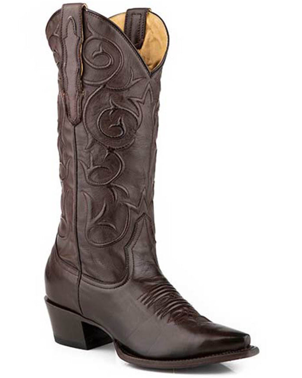 Stetson Women's Callie Tall Western Boots - Snip Toe, Brown, hi-res