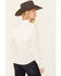 Image #4 - Idyllwind Women's Etta Fringe Western Yoke Long Sleeve Snap Shirt , White, hi-res