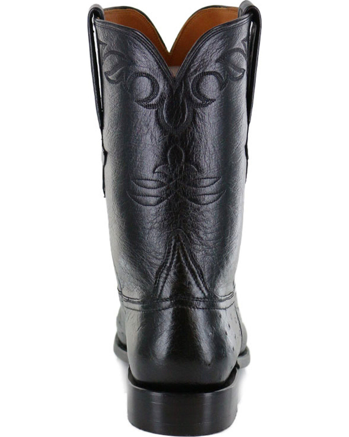 Image #7 - Lucchese Men's Ward Smooth Ostrich Roper Boots, , hi-res