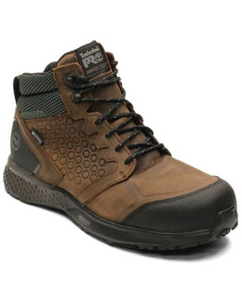 Timberland Men's Reaxion Waterproof Work Boots - Composite Toe, Brown, hi-res