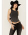 Image #1 - Idyllwind Women's Ribbed Studded Tank, Black, hi-res