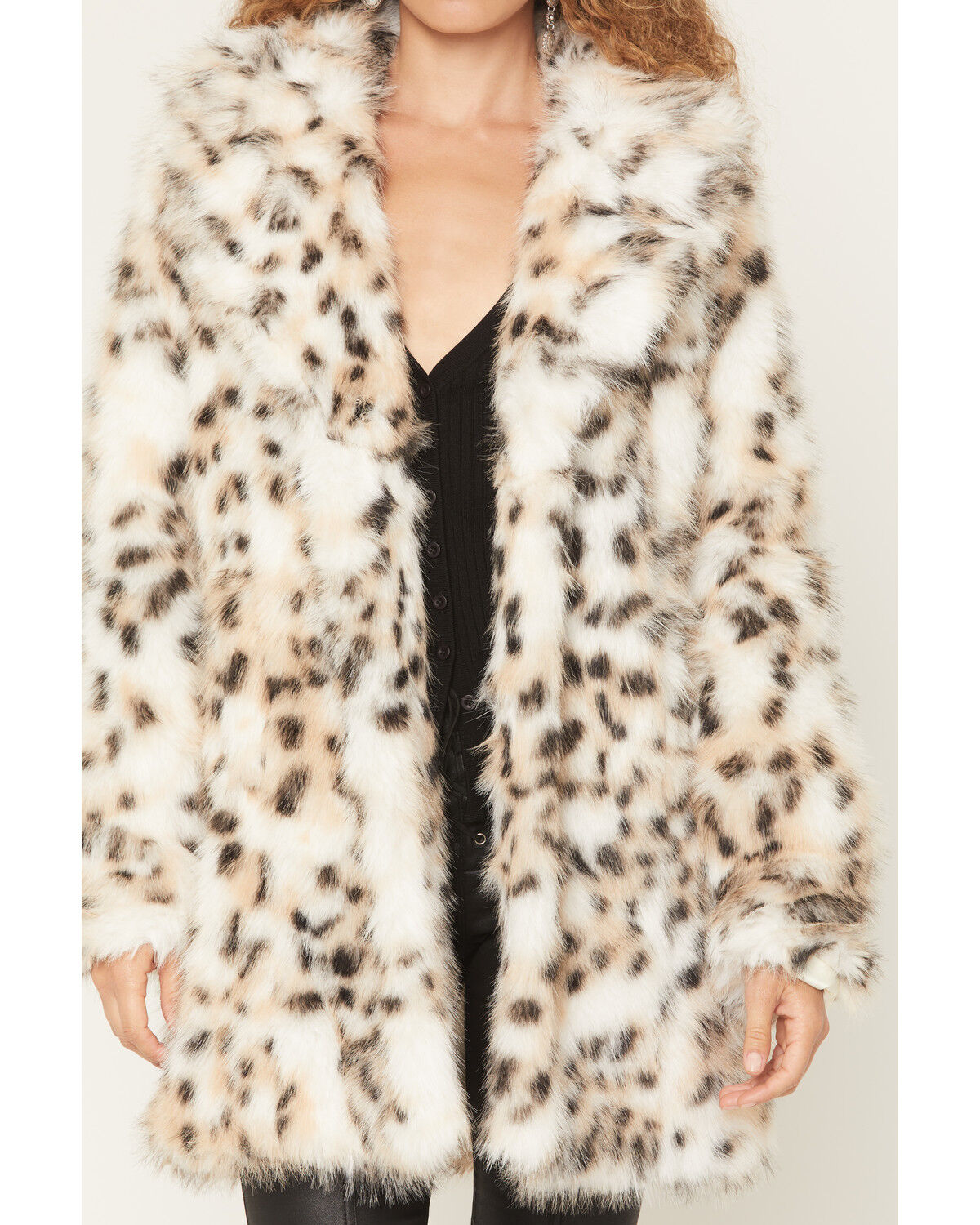 Image #3 - Shyanne Women's Peregrine Long Leopard Print Faux Fur Coat, Cream, hi-res