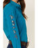 Image #3 - Ariat Women's Team Kirby Long Sleeve Button Down Stretch Western Shirt, Teal, hi-res
