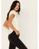 Image #2 - Shyanne Women's Crochet Trim Short Sleeve Faux Suede Tee, , hi-res