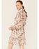 Lovestitch Women's Flowy Lace Trim Shirt Dress, Rose, hi-res