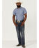 Image #2 - Pendleton Men's Carson Chambray Dobby Short Sleeve Button Down Western Shirt, Blue, hi-res