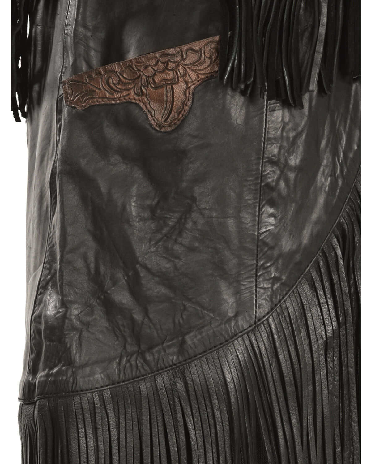 Image #5 - Kobler Leather Women's Ciqala Leather Fringe Vest, Black, hi-res