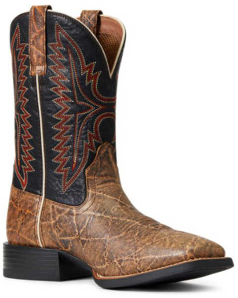 Ariat Men's Grizzly Elephant Print Sport Smokewagon Performance Western Boot - Broad Square Toe , Brown, hi-res