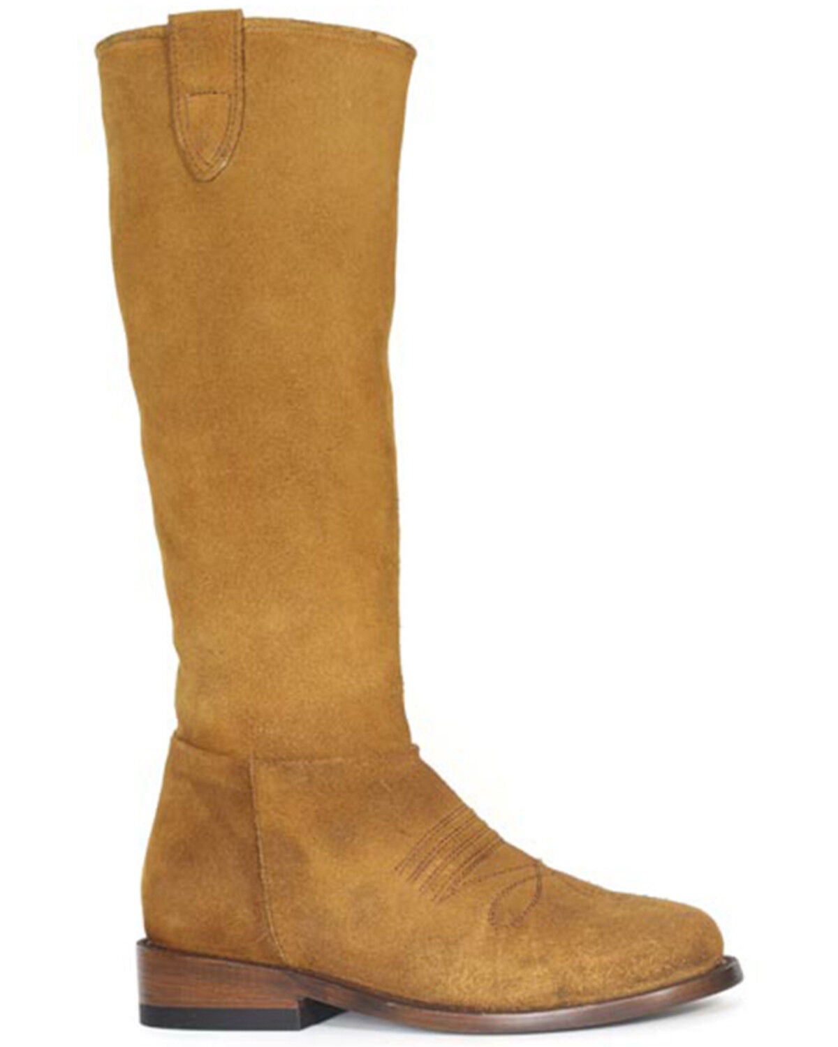 Stetson Women's Lana Roughout Tall Boots - Round Toe, Tan, hi-res