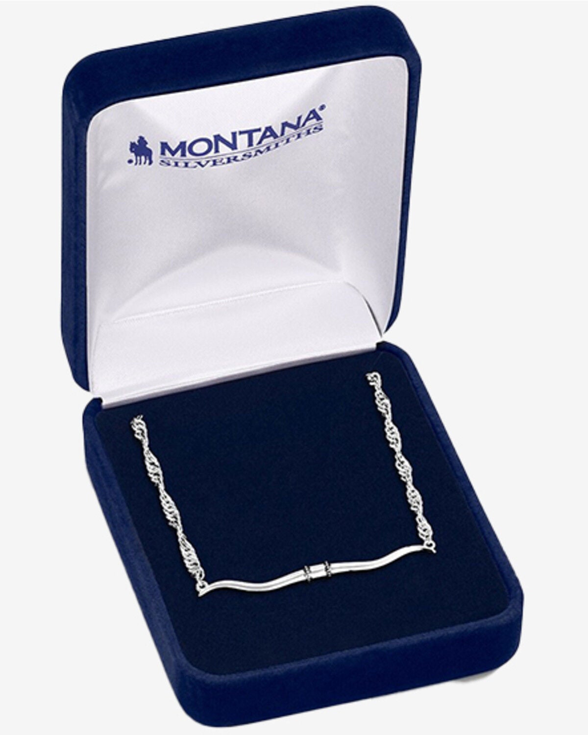 Image #3 - Montana Silversmiths Women's Western Silhouette Longhorn Bar Necklace, Silver, hi-res