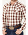 Image #3 - Blue Ranchwear Men's Eastland Checkered Long Sleeve Snap Western Shirt, Red, hi-res