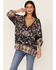 Johnny Was Women's Graphite Terraine Embroidered Blouse, Charcoal, hi-res
