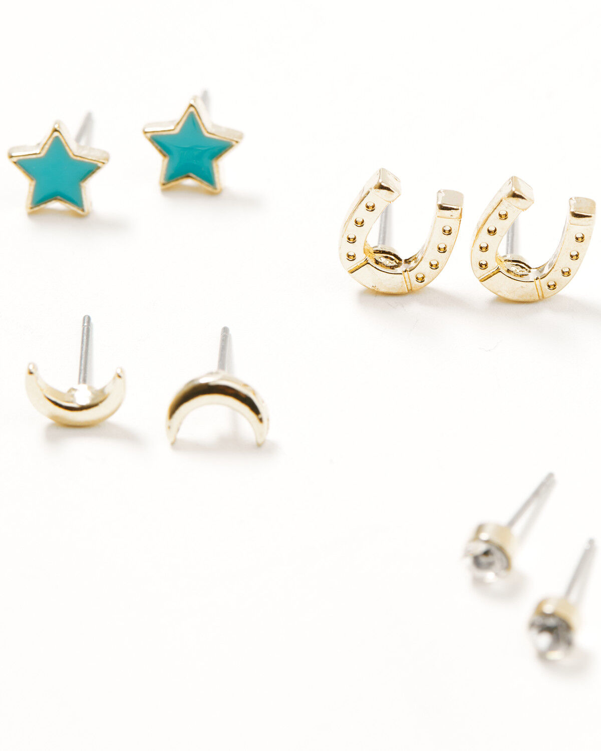 Image #6 - Shyanne Women's Moon And Heart Earring Set - 23 Piece, Gold, hi-res