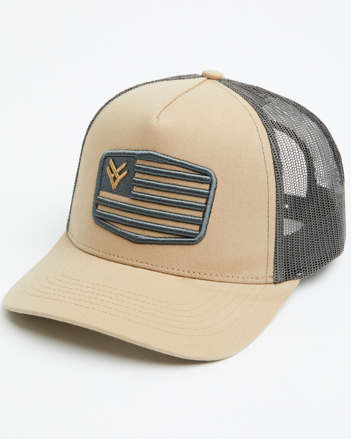 Image #1 - Hawx Men's Oakley American Flag Ball Cap, Tan, hi-res