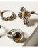 Image #2 - Shyanne Women's Champagne Chateau Jasper Cross 5-Piece Ring Set, Silver, hi-res