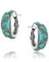Image #1 - Montana Silversmiths Women's Turquoise Wedge Hoop Earrings, Silver, hi-res