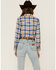 Image #4 - Shyanne Women's Plaid Print Long Sleeve Snap Flannel Shirt, Off White, hi-res