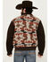 Image #4 - Cripple Creek Men's Brown Navajo Blanket Print Snap-Front Bomber Jacket, Brown, hi-res