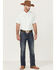 Image #2 - RANK 45® Men's 8 Seconds Short Sleeve Pearl Snap Western Tech Shirt, Aqua, hi-res