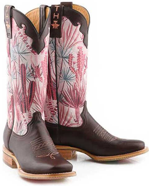 Tin Haul Women's Pinktalicious Western Boots - Broad Square Toe, Brown, hi-res
