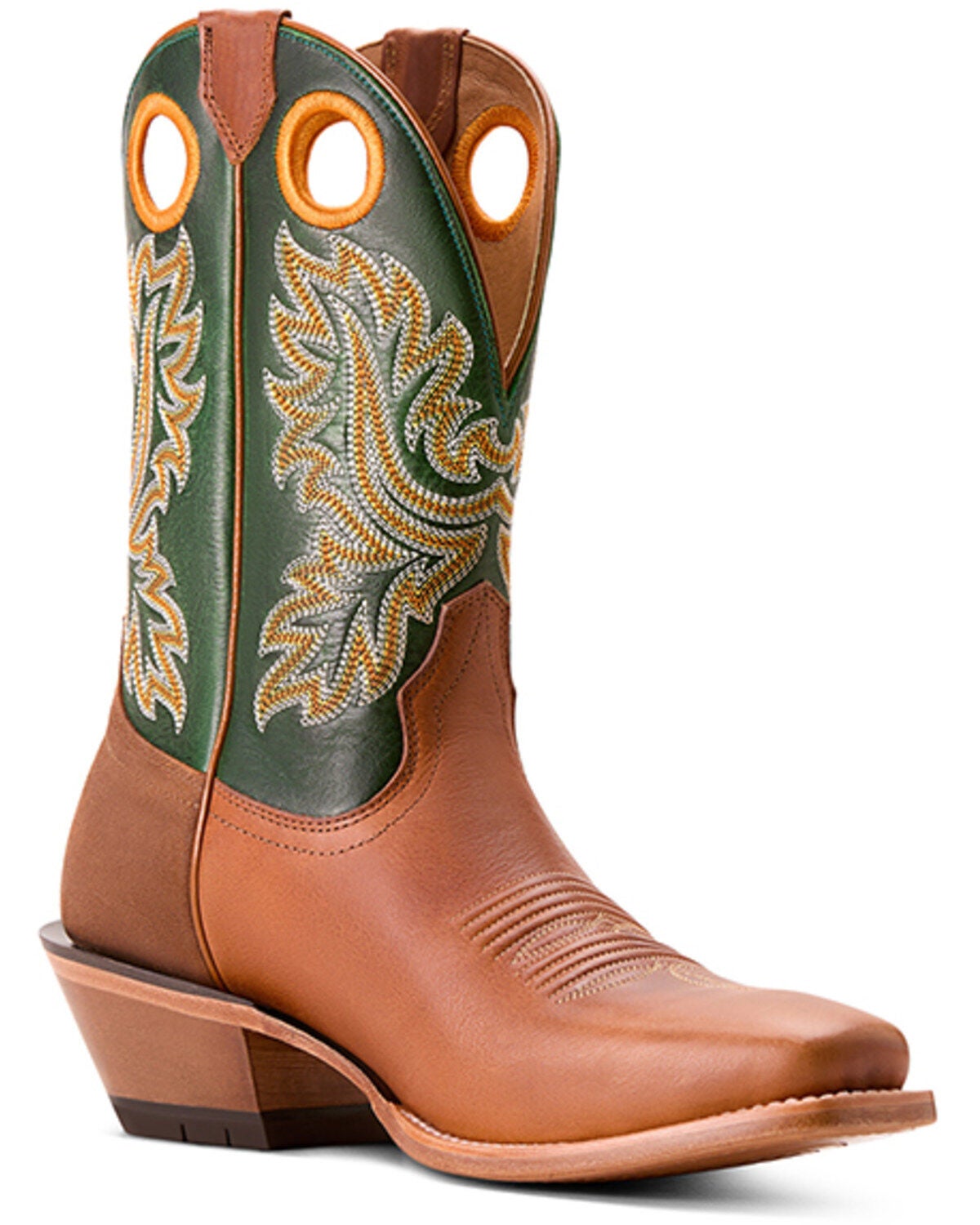 Ariat Men's Bronc Stomper Western Boots - Square Toe, Brown, hi-res