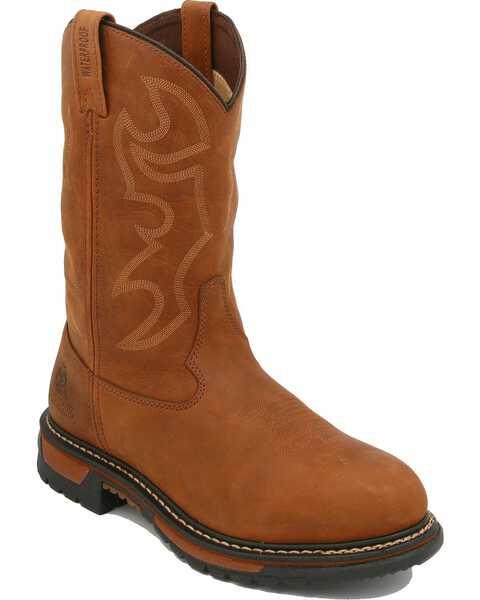 Rocky Men's Branson Roper Waterproof Western Boots, Distressed, hi-res