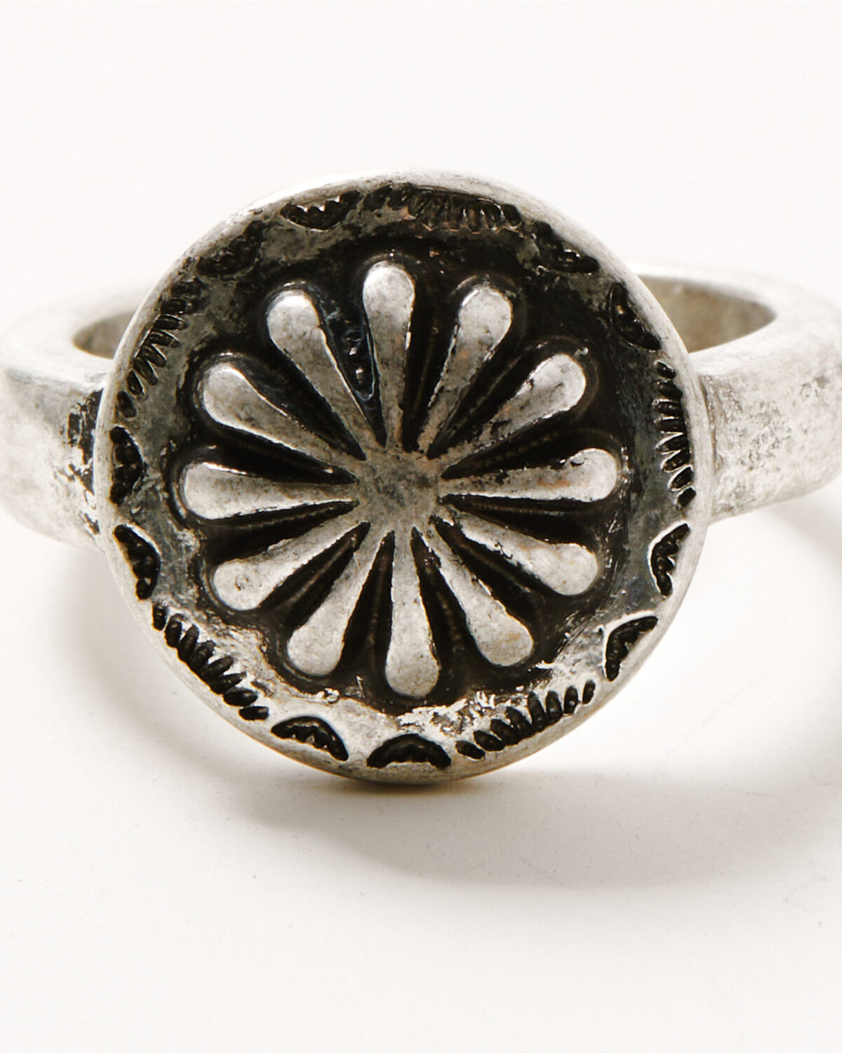 Image #3 - Shyanne Women's Rodeo Sunset Southwestern Concho Ring Set - 5 Piece, Silver, hi-res