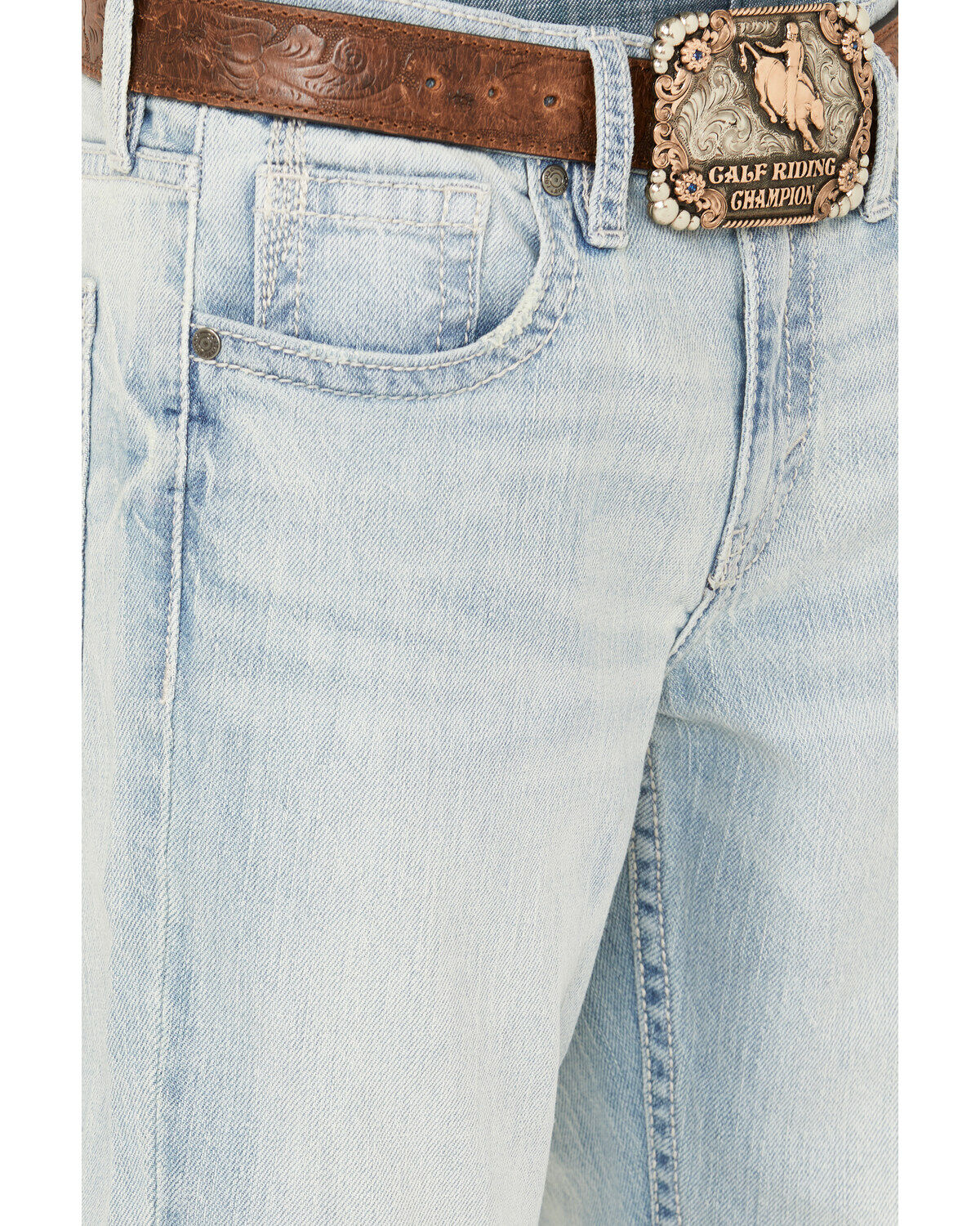 Image #2 - Cody James Boys' Light Wash Pioneer Slim Stretch Bootcut Jeans, Light Wash, hi-res