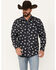 Image #1 - Moonshine Spirit Men's Fireworks Print Long Sleeve Snap Western Shirt, Blue, hi-res