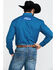 Image #2 - Wrangler Men's Royal Blue Ford Logo Print Long Sleeve Western Shirt , , hi-res