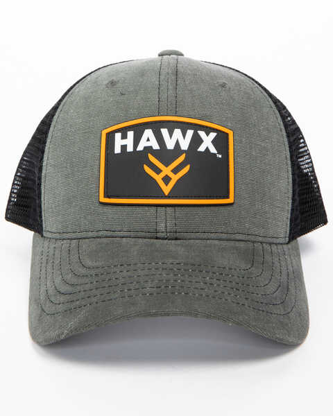 Hawx® Men's Grey Patch Logo Trucker Cap, Grey, hi-res